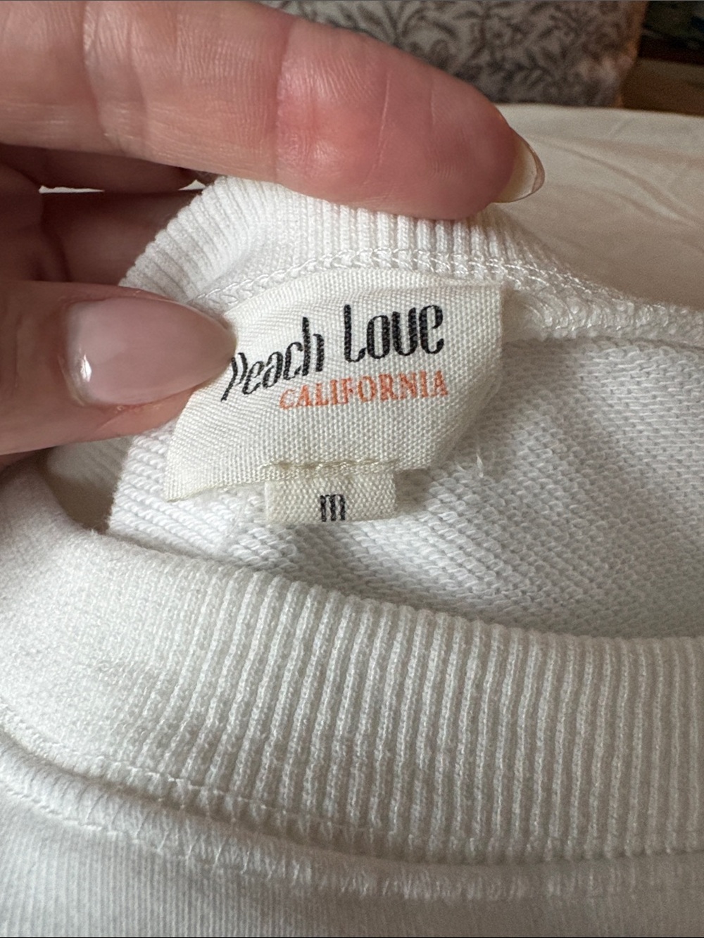 Peach Love California White Sweatshirt with Pink Cheetah Motif - Picture 2 of 6
